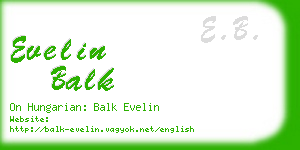 evelin balk business card